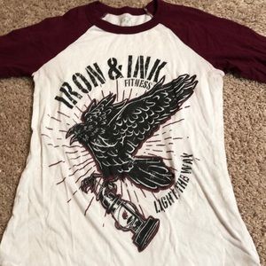 Iron and Ink fitted 3/4 sleeve shirt